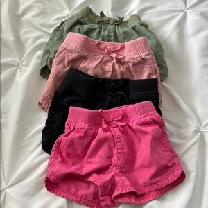 The Children's Place Girls' Shorts - Hot Pink, Light Pink, Black, Olive Green